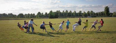 Touwtrekken in het Horsterpark